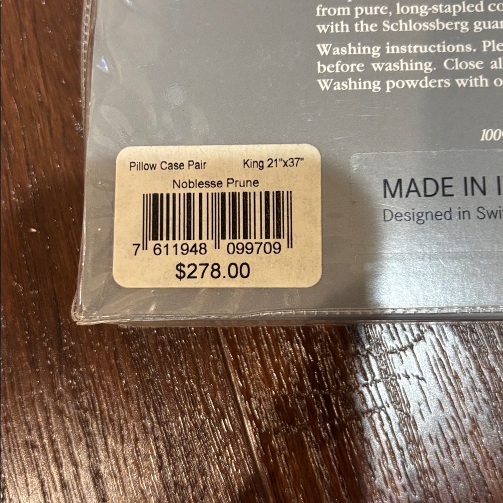 Schlossberg Satin Noblesse Bedding Set KING SIZE - Prune - New - Picture 7 of 7
